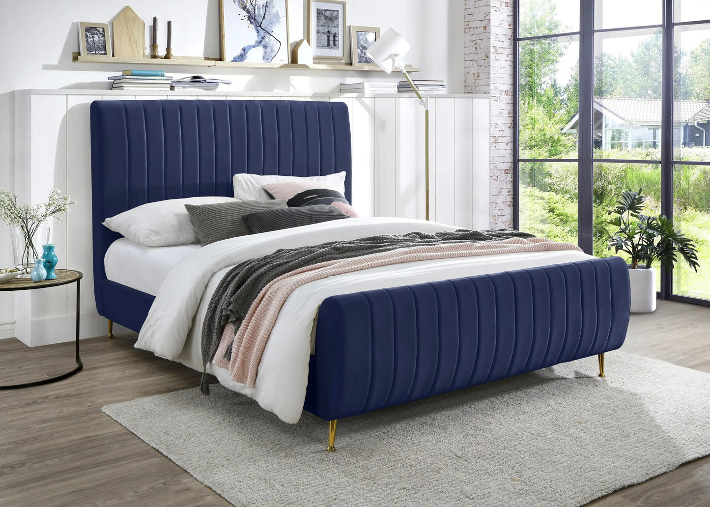 Zara - Bed, King, Dark Gray