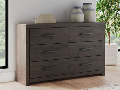 Prendonea - Panel Bedroom Set, Dark Gray