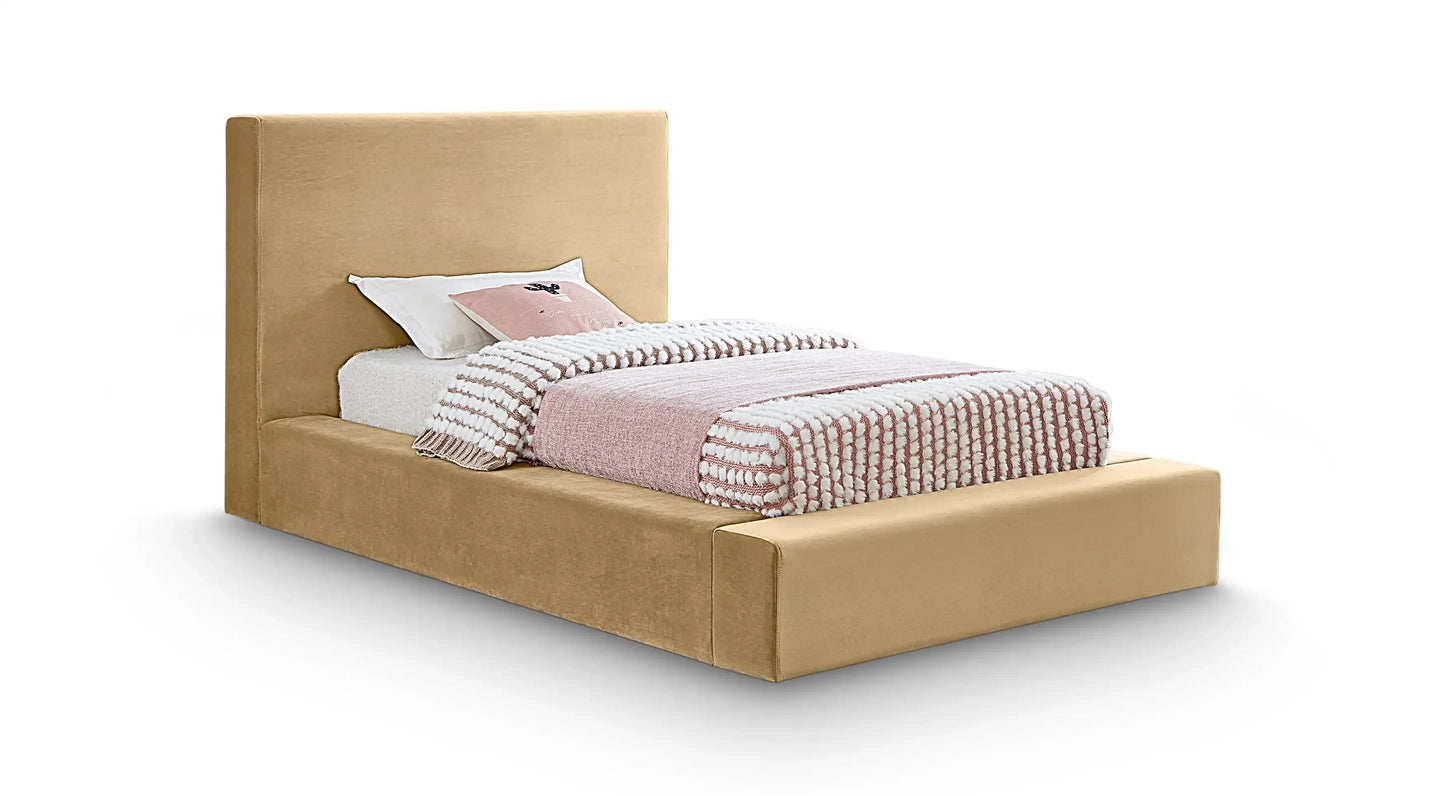Dorian - Upholstered Bed, Full, Light Brown