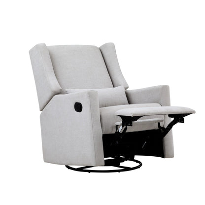 Pronto - Swivel Glider Recliner With Pillow, Dark Gray