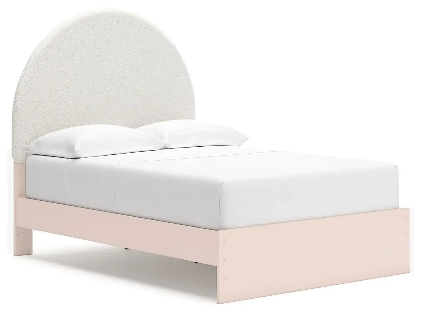 Wistenpine - Upholstered Panel Bed With Storage, Twin, Pink