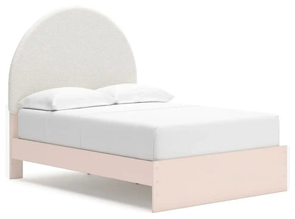 Wistenpine - Upholstered Panel Bed With Storage, Twin, Pink
