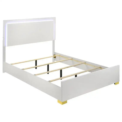 Marceline - Wood LED Panel Bed, Twin, Black