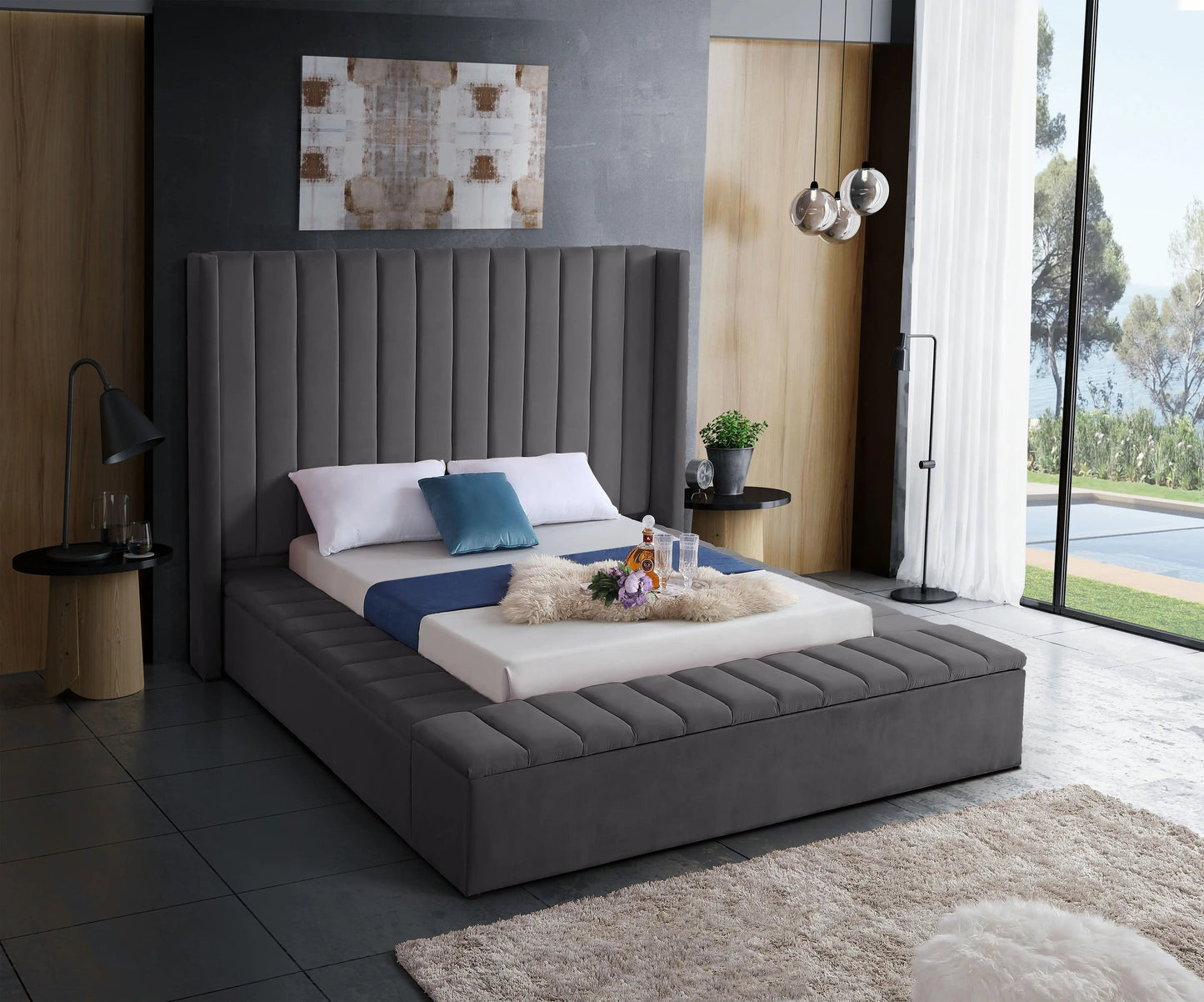 Kiki - Bed, King, Black