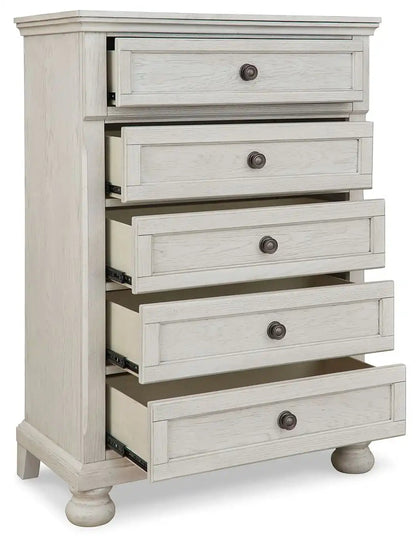 Robbinsdale - Five Drawer Chest - Youth - Antique White