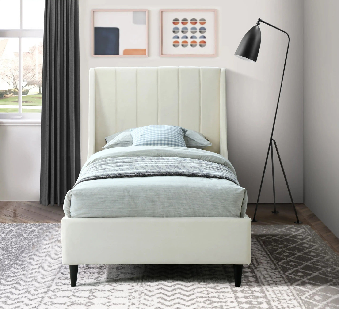 Eva - Velvet Bed, Twin, Green
