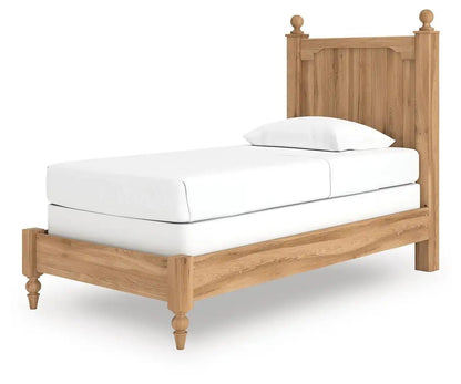 Aleaport - Panel Bed, King, Light Brown