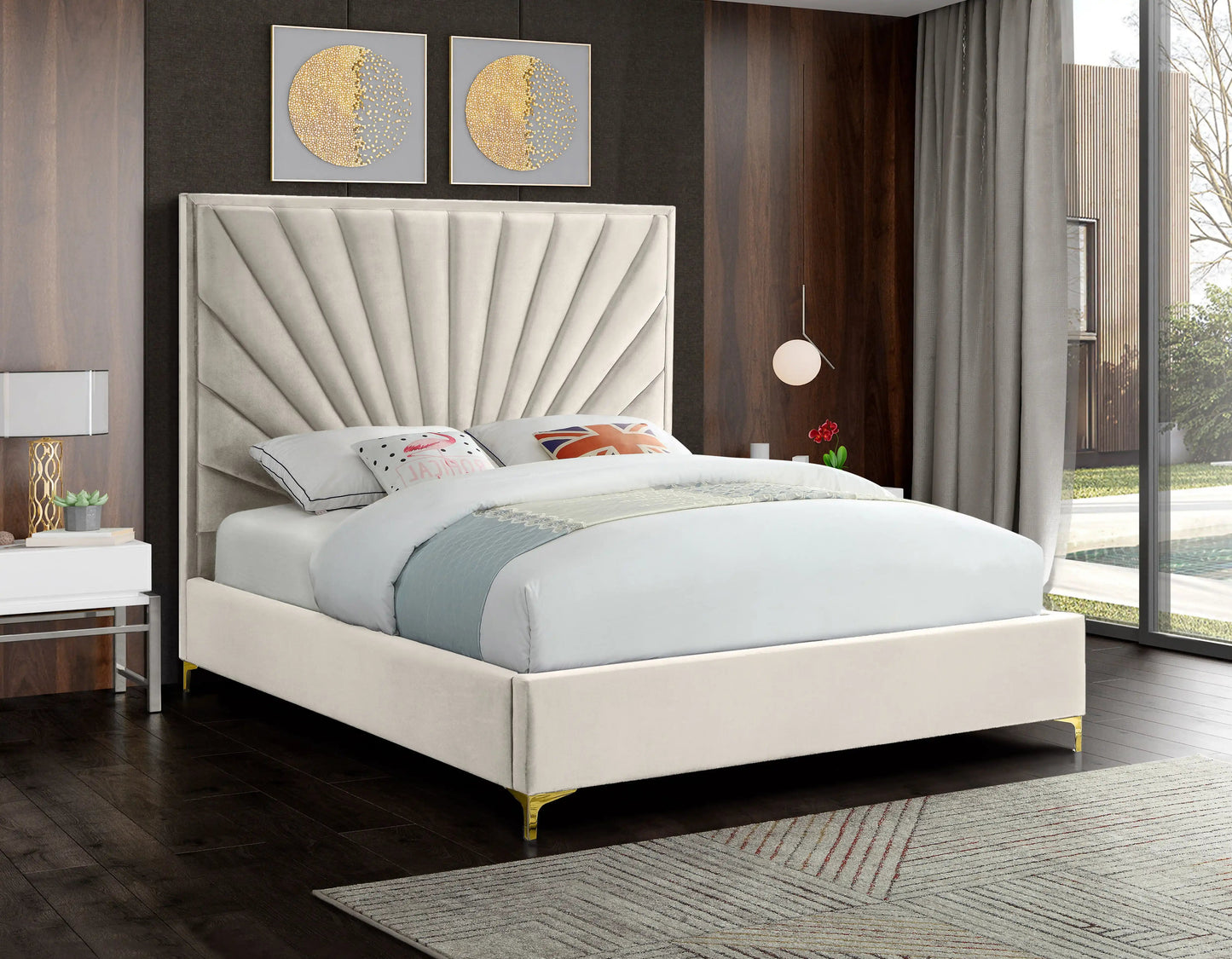 Eclipse - Bed, Queen, Beige