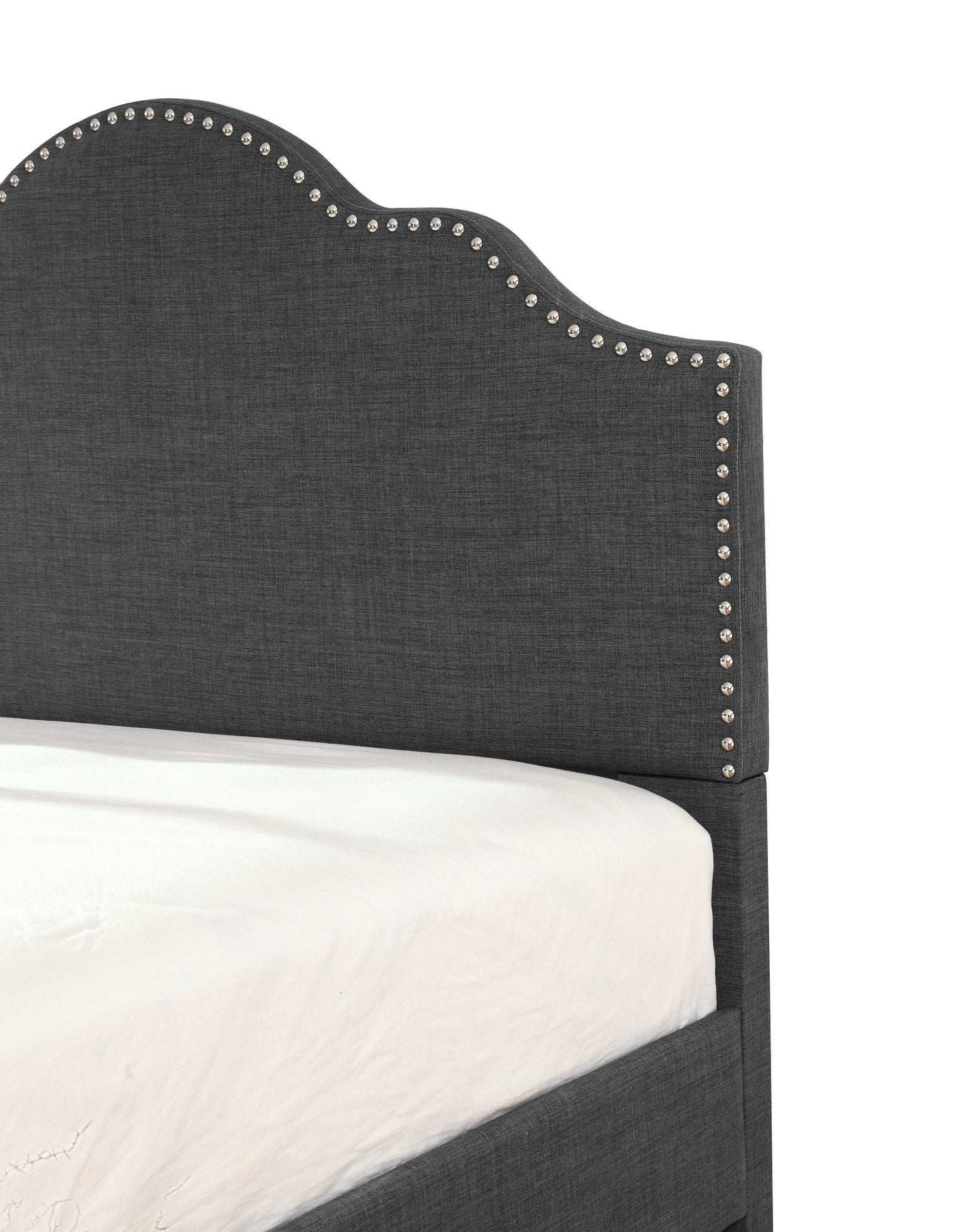 Kopa - Upholstered Bed, Full, Dark Gray