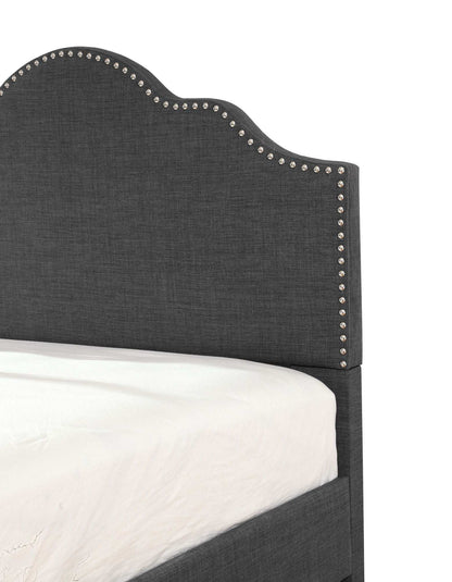 Kopa - Upholstered Bed, Full, Dark Gray