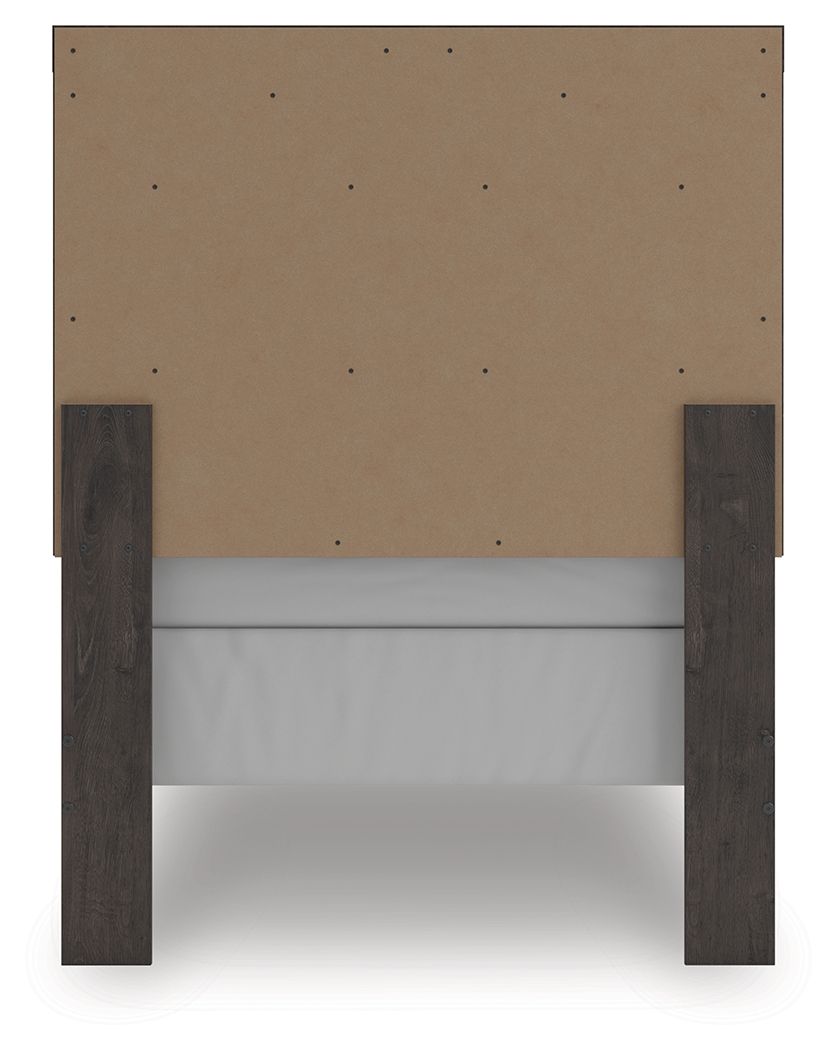 Prendonea - Panel Bedroom Set, Dark Gray