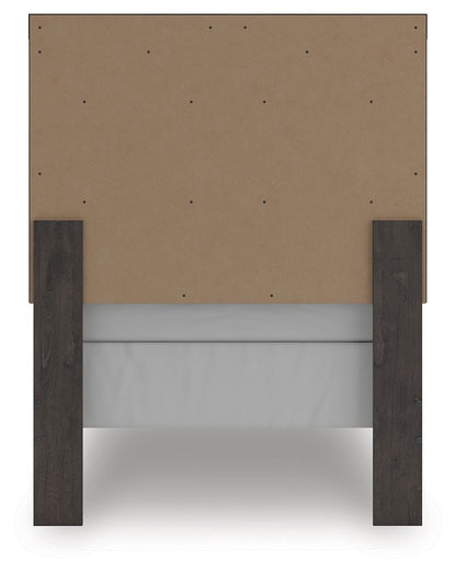 Prendonea - Panel Bedroom Set, Dark Gray