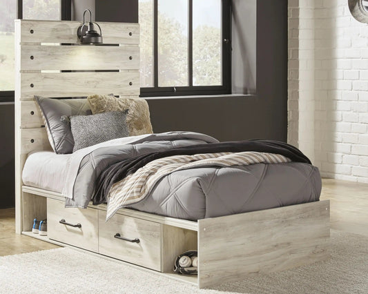 Cambeck - Panel Bed, Twin, Beige