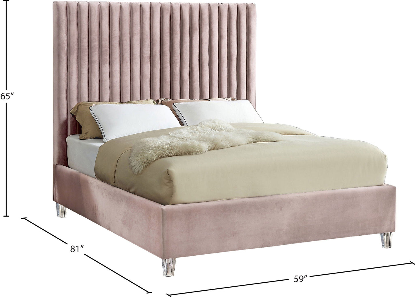 Candace - Bed, Full, Beige