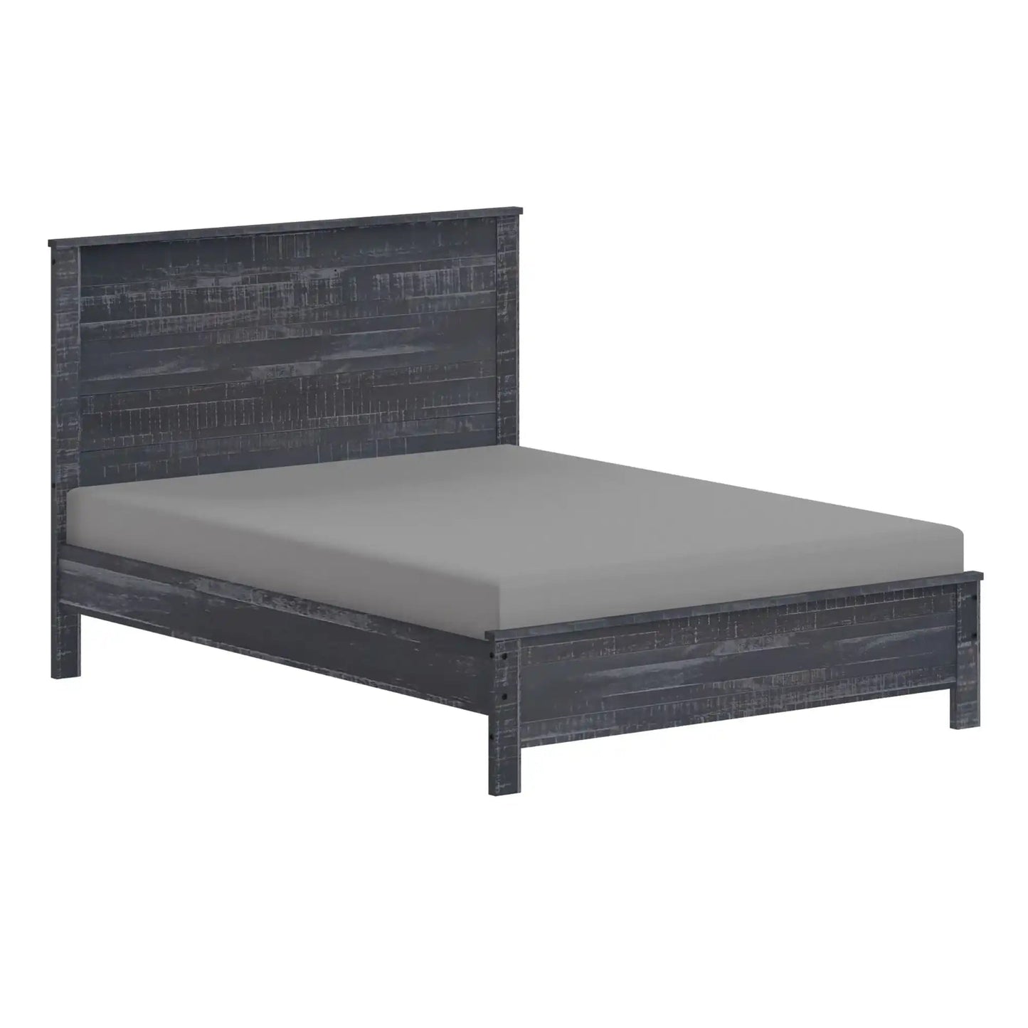 Albany - Bed Frame With Headboard, Heavy Duty Modern Rustic Design