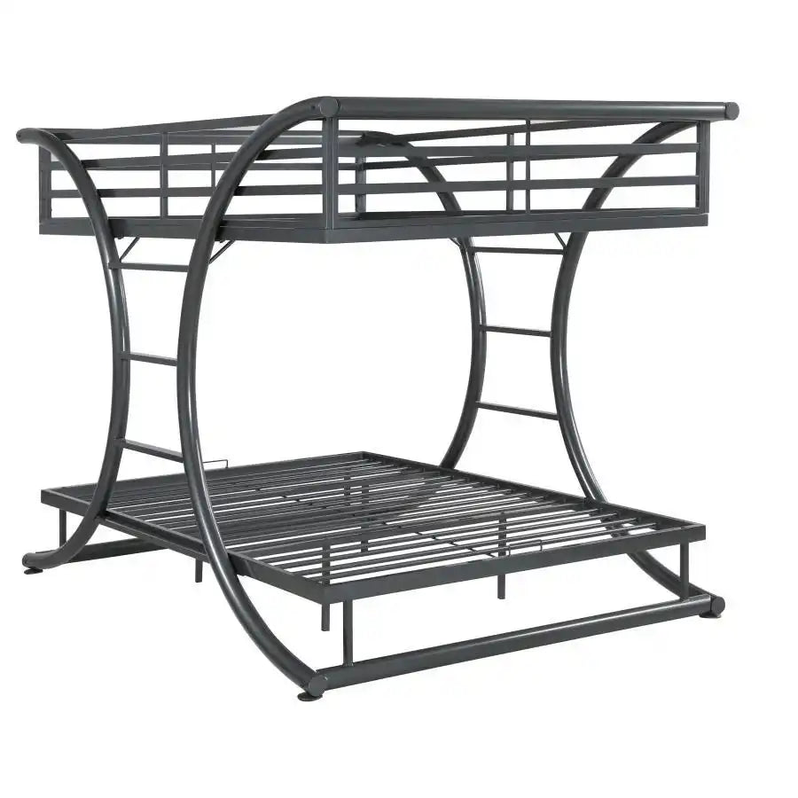 Stephan - Metal Bunk Bed, Full over Full, Dark Gray