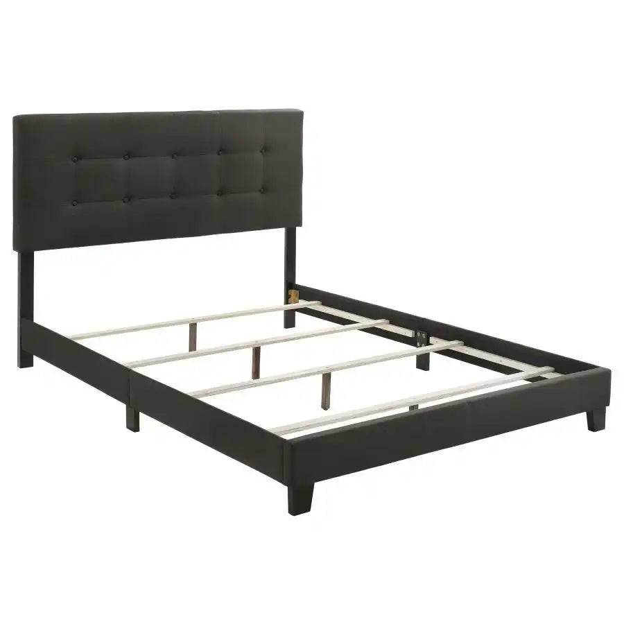 Mapes - Upholstered Panel Bed, Full, Dark Gray