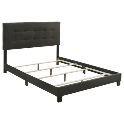 Mapes - Upholstered Panel Bed, Full, Dark Gray
