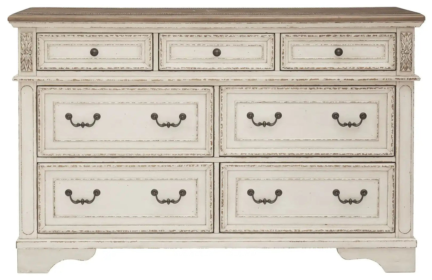 Realyn - Dresser, Mirror, White