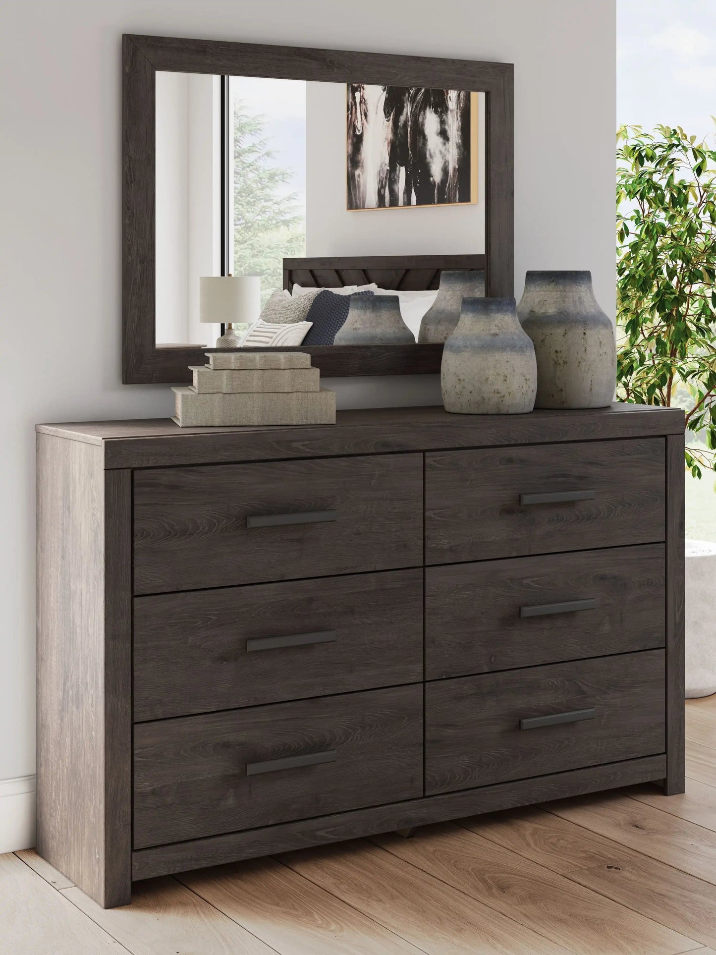 Prendonea - Panel Bedroom Set, Dark Gray