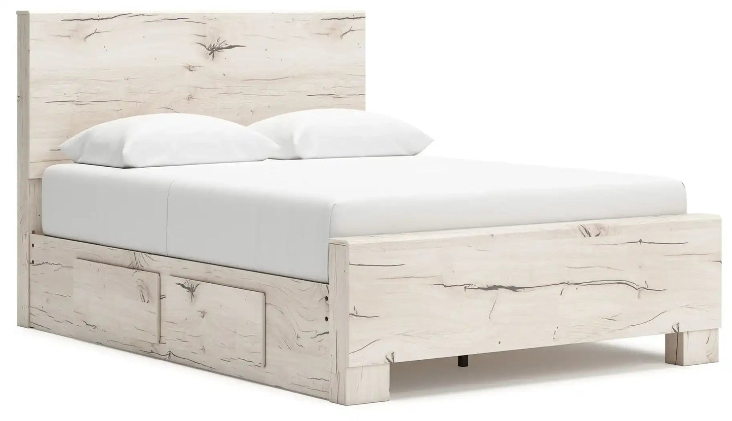 Lawroy - Panel Bed With Storage, Queen, Beige