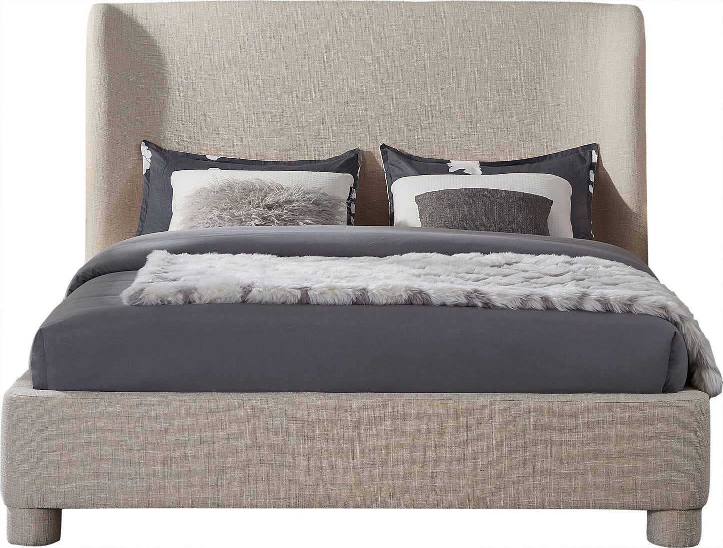 Penny - Polyester Fabric Bed, Full, Beige