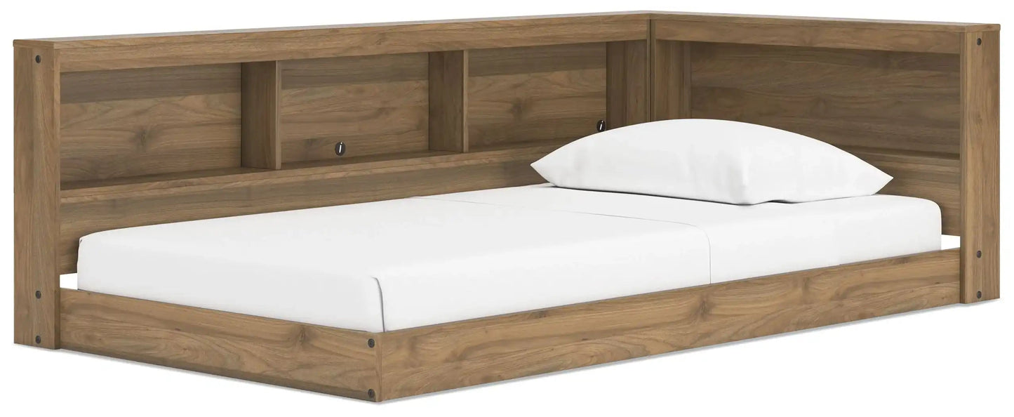 Deanlow - Bookcase Storage Bed, Twin, Light Brown