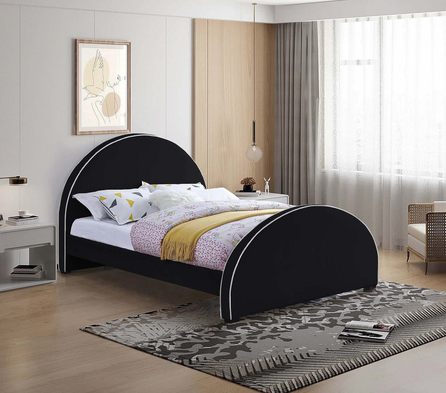 Brody - Bed, Full, Black