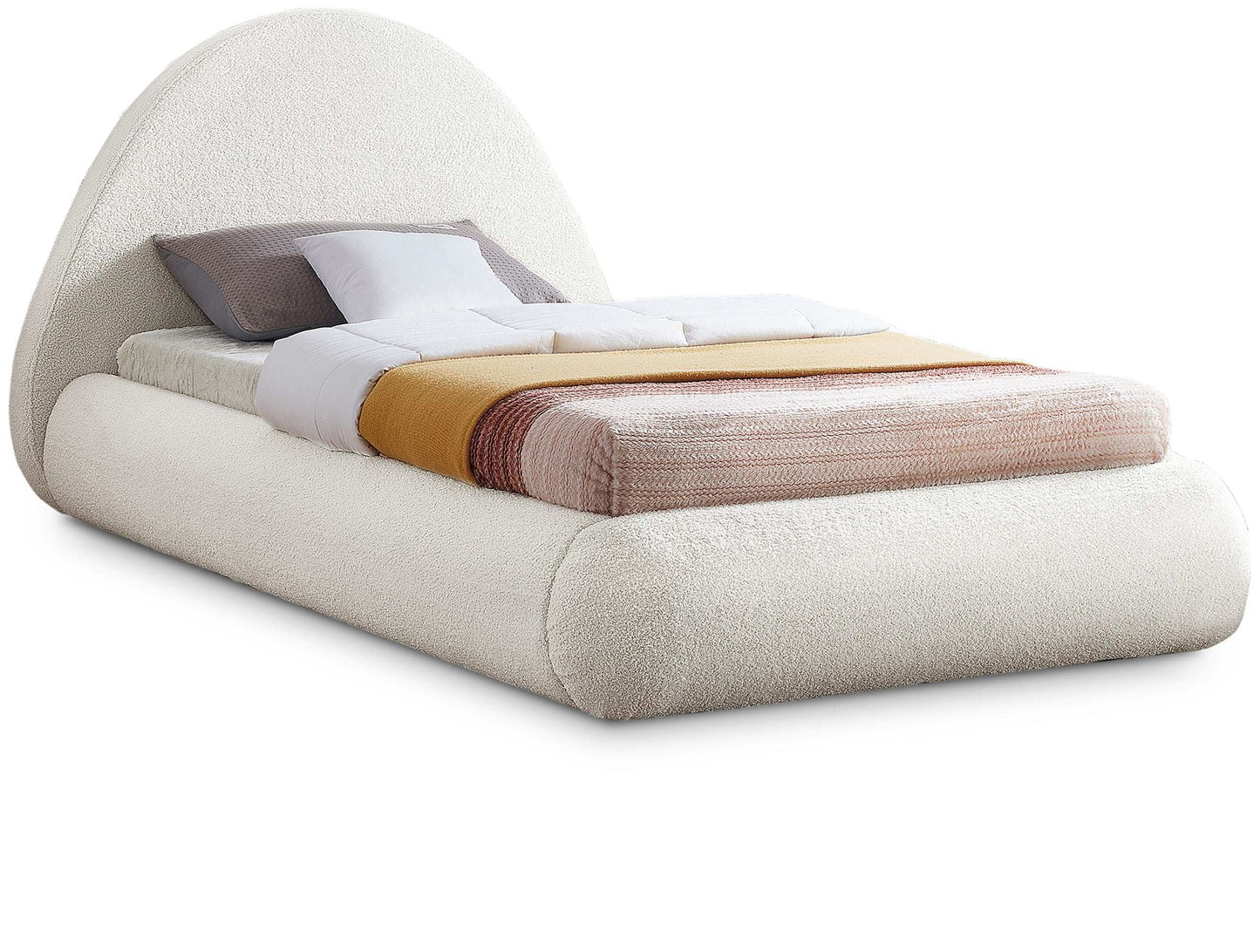 Rudy - Bed, Full, Beige