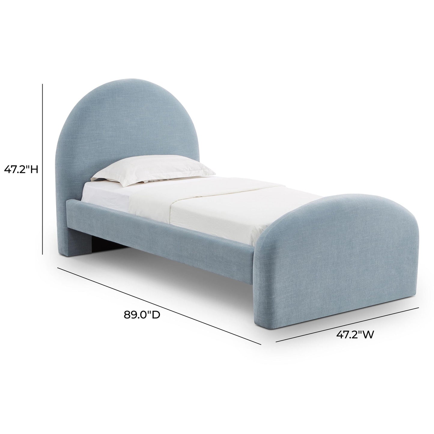 Moon - Bed, Twin, White