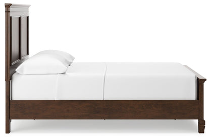 Danabrin - Panel Bed, Twin, Dark Brown