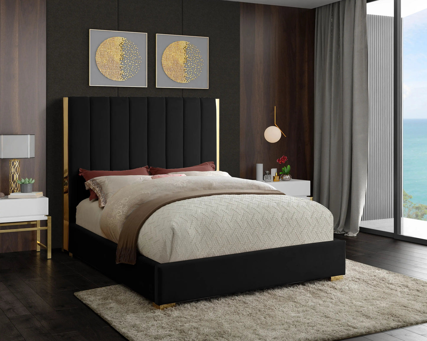 Becca - Bed, Queen, Black