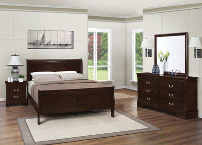 Louis Philippe - Traditional Bedroom Set, Dark Brown