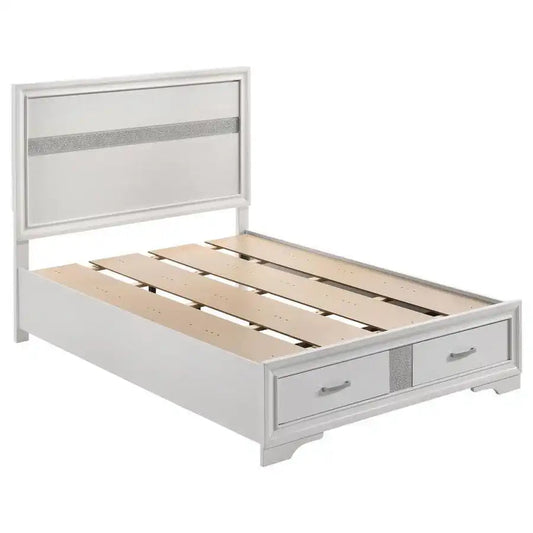 Miranda - Wood Storage Panel Bed, Full, White