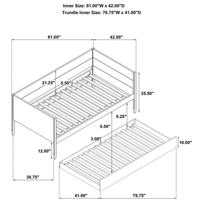 Calinda - Wood Twin Daybed With Trundle - Natural