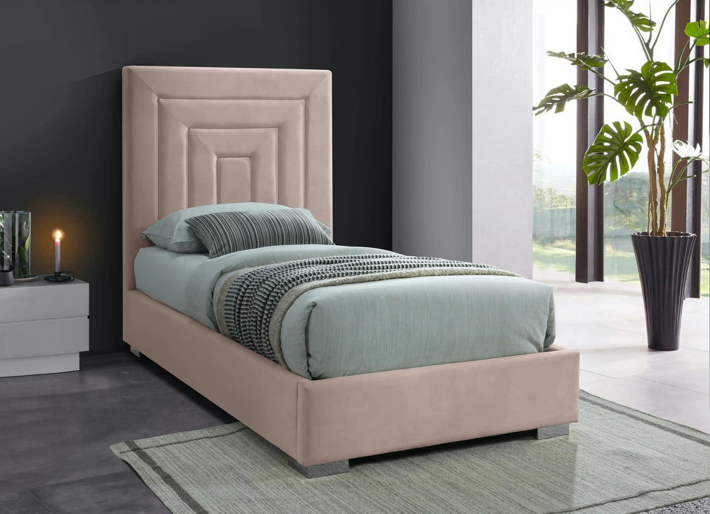 Nora - Bed, Twin, Dark Gray
