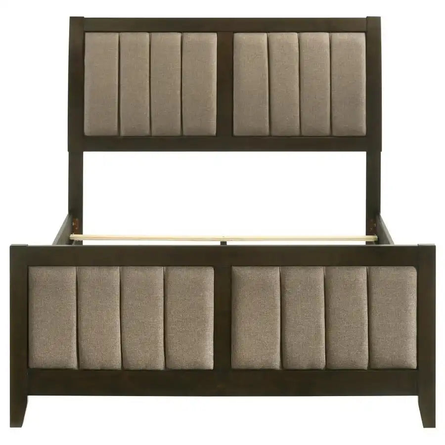 Wilkes - Upholstered Bed, Queen, Dark Brown