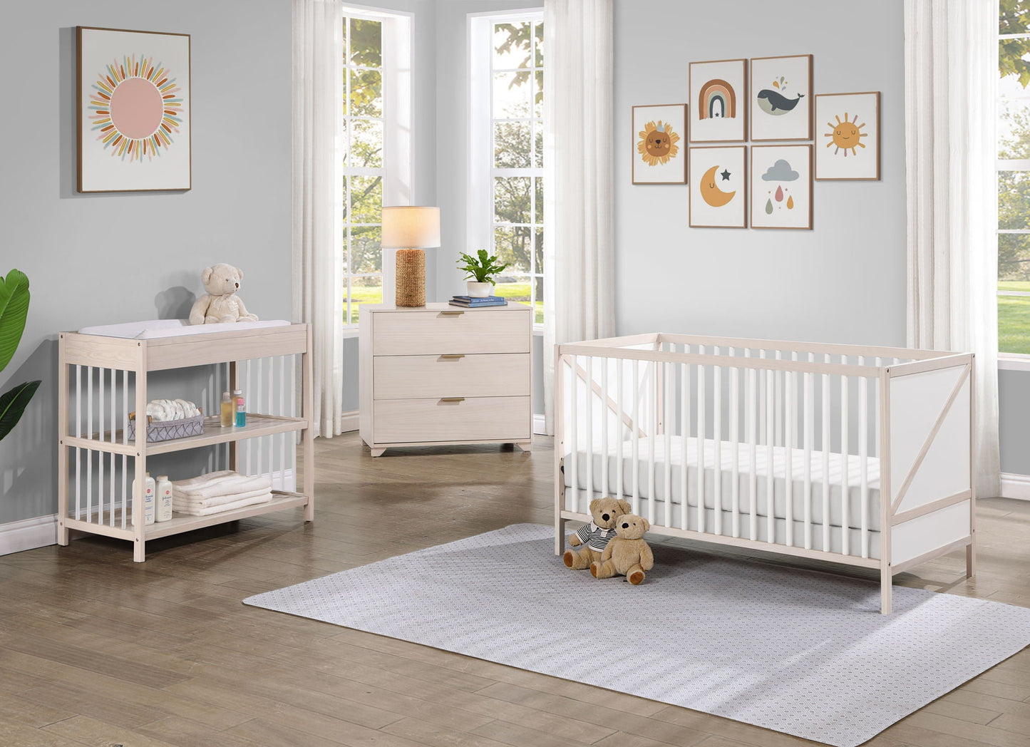 Pixie Zen - 3-in-1 Crib - Walnut, Light Brown