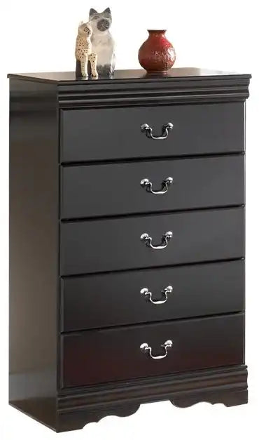 Huey Vineyard - Five Drawer Chest - Black
