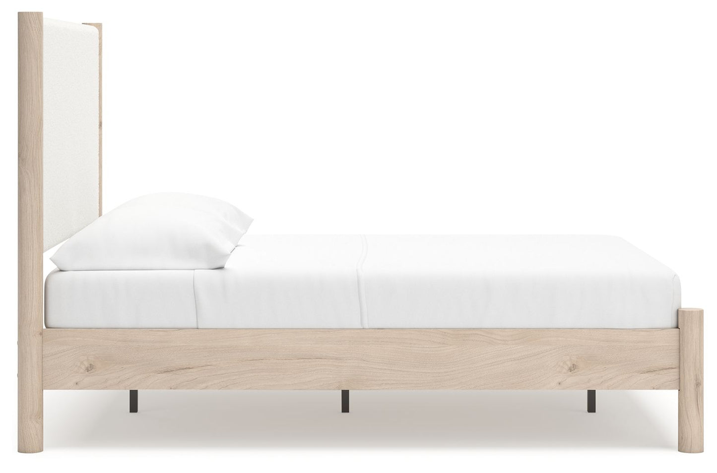 Cadmori - Upholstered Panel Bed, Queen, Beige