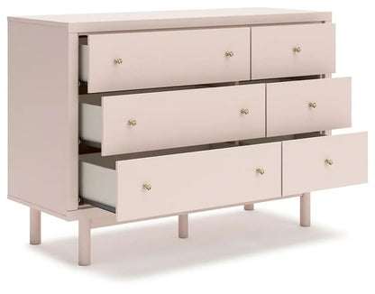 Wistenpine - Six Drawer Dresser - Blush