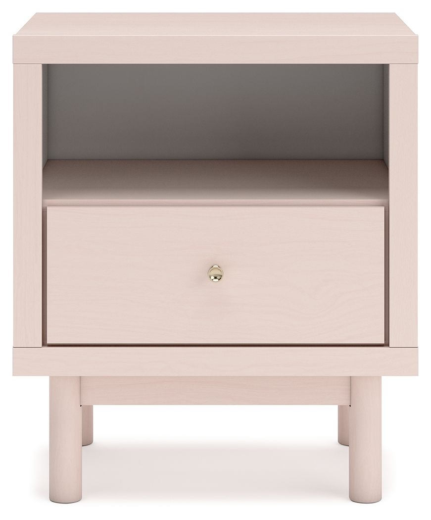Wistenpine - One Drawer Night Stand - Blush