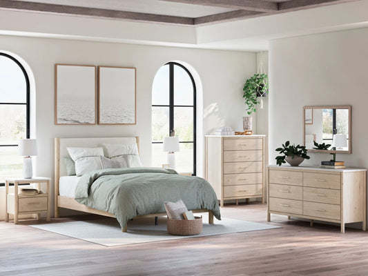 Cadmori - Panel Bedroom Set, Beige