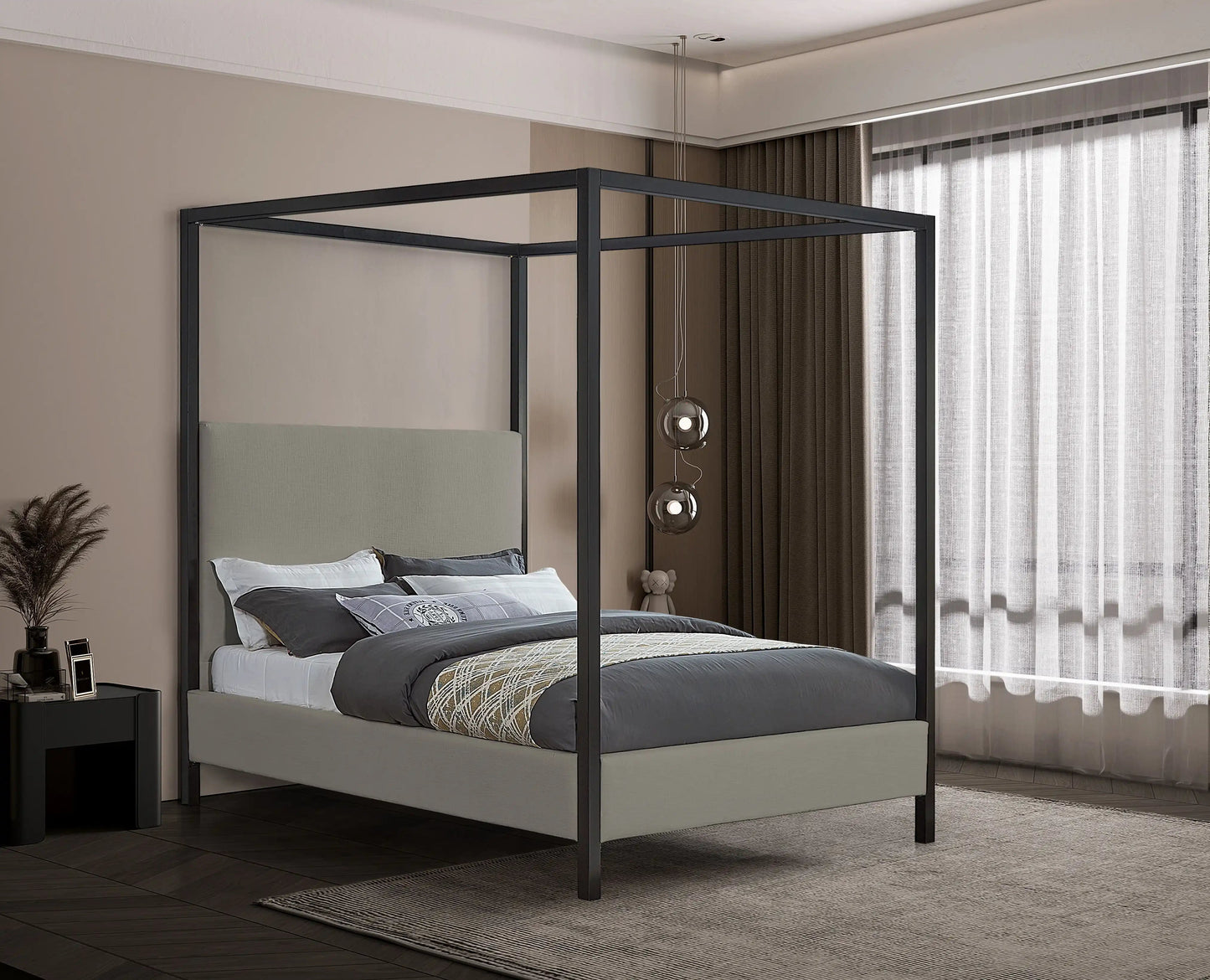 James - Bed, King, Gray