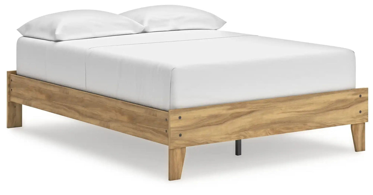 Bermacy - Platform Bed, Full, Light Brown