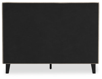 Cielden - Upholstered Bed With Roll Slats, Queen, Gray