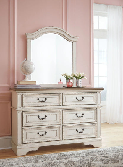 Realyn - Dresser, Mirror, White