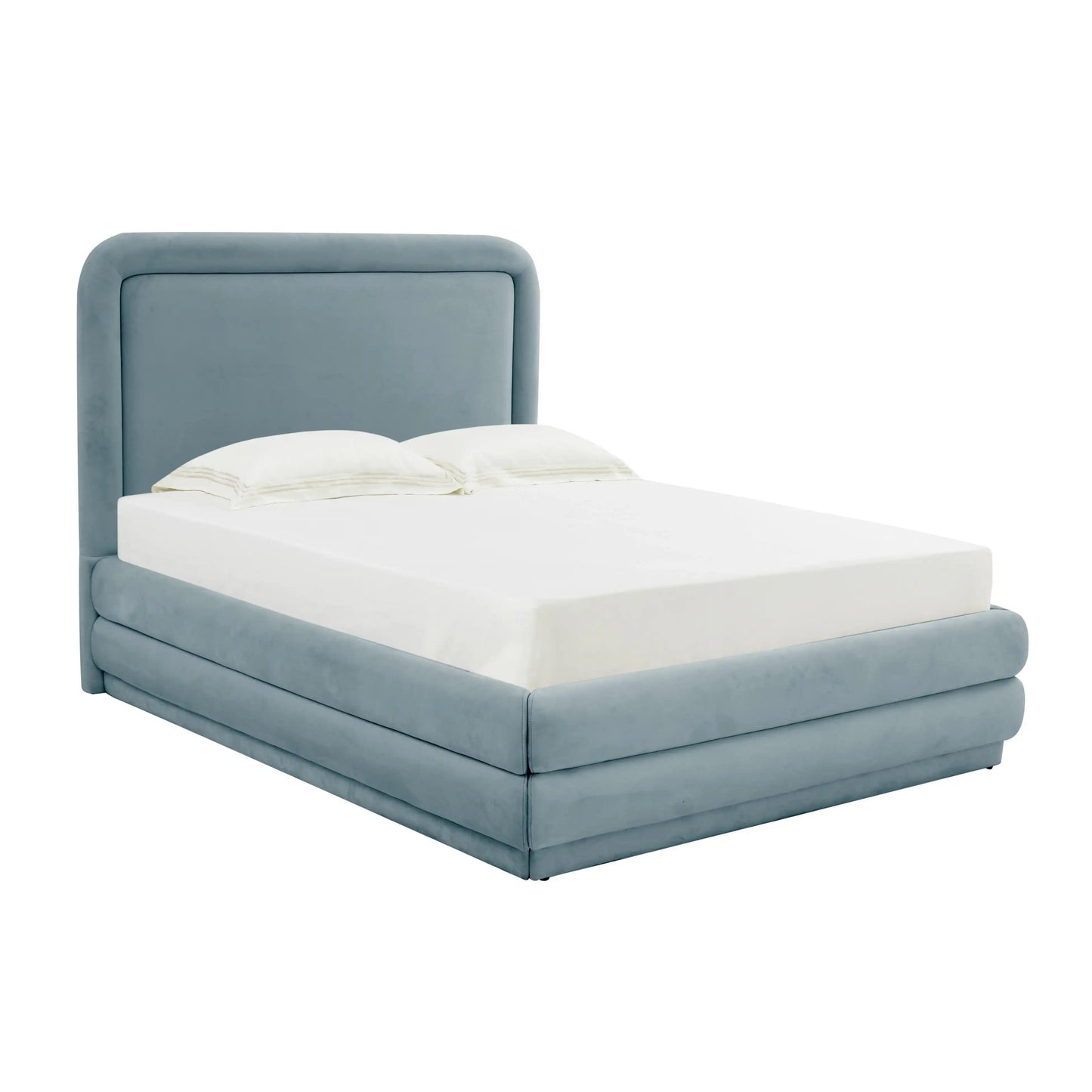 Briella - Velvet Bed, Full, Light Blue