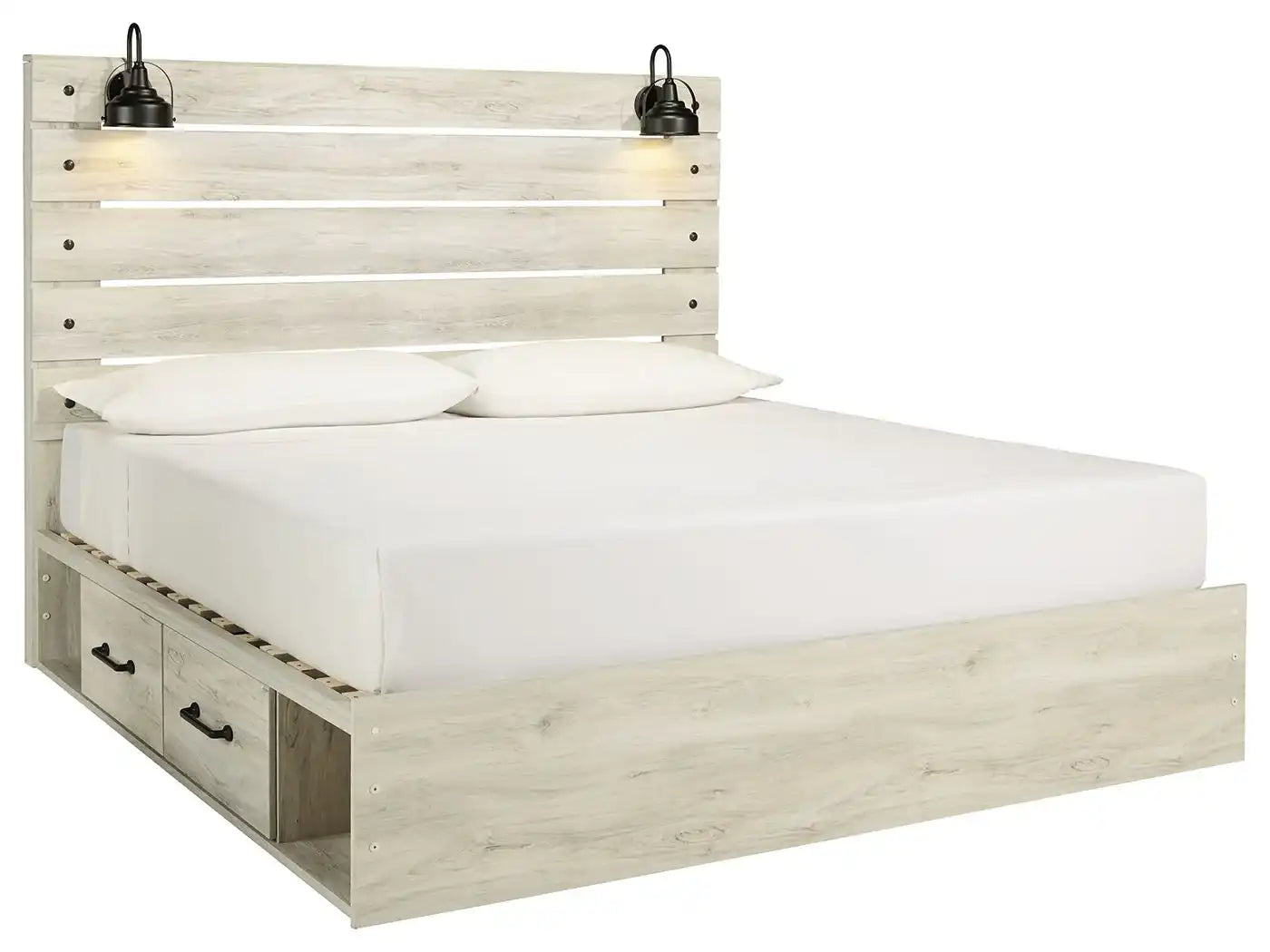 Cambeck - Panel Bed, Twin, Beige