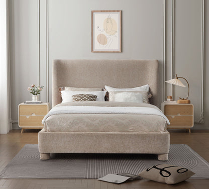 Penny - Chenille Fabric Bed, Full, Beige